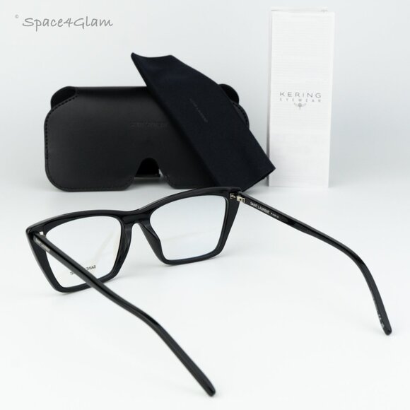 Saint Laurent Women Eyeglasses Black Cat Eye SL737 MICA THIN OPT 001 BRAND NEW - Picture 10 of 11